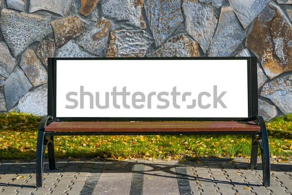 Bench Advertising Mockup Design