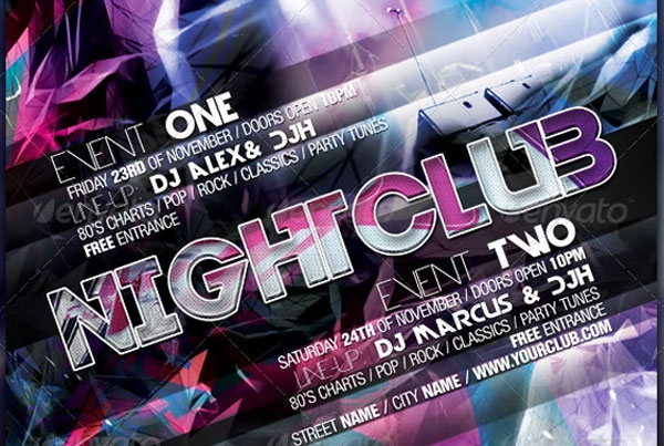 Best Abstract Night Club Flyer Template