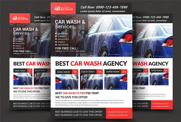 Best Car Wash Agency Flyer Template