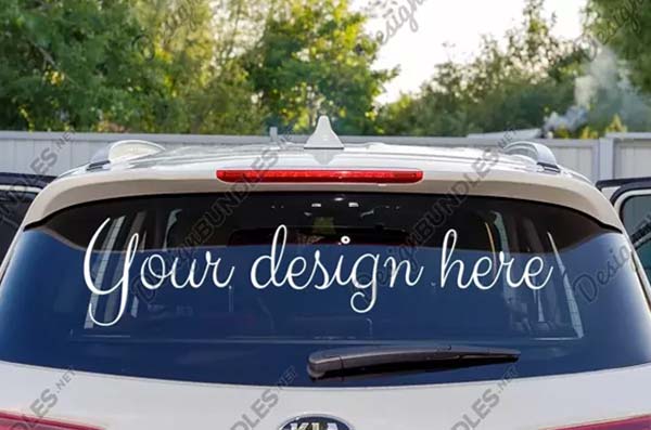Best Car Window Decal Mockup