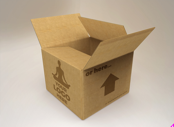 Best Cardboard Box Free PSD Mockup