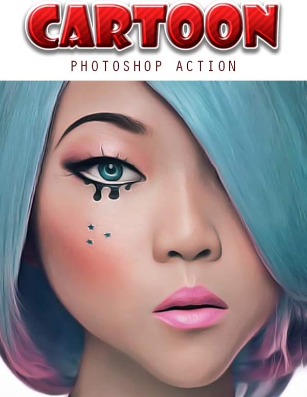 Editable Cartoon Photoshop Actions