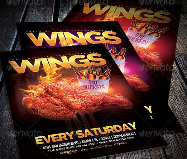 Best Chicken Wings Flyer Design