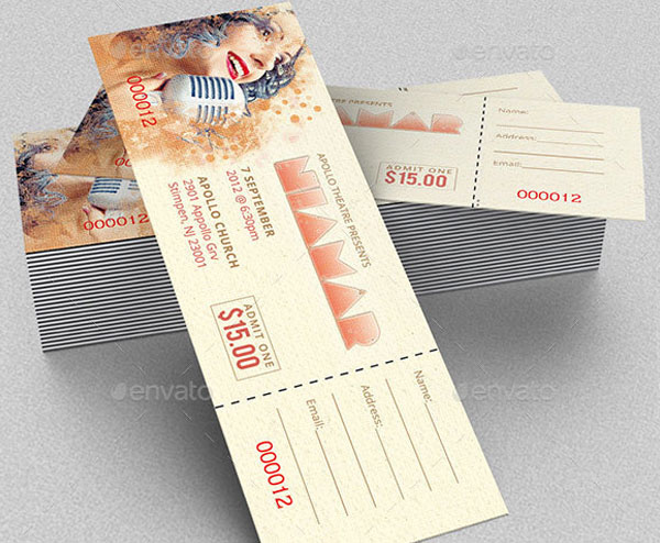 Best Concert Ticket Templates Word Download