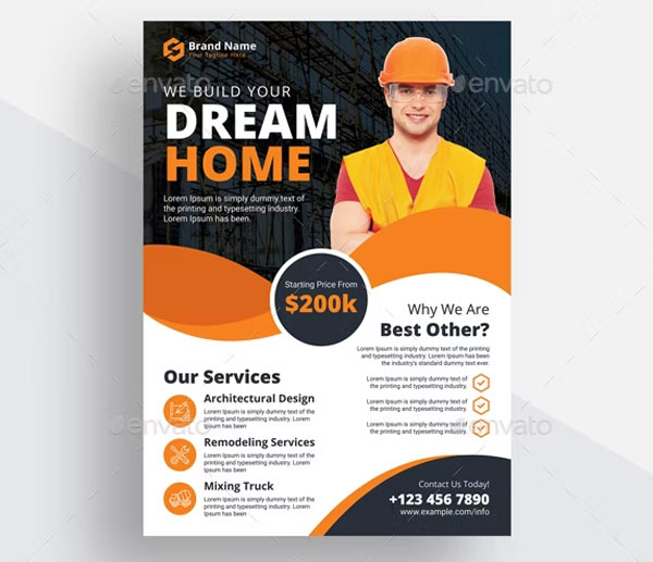 Best Construction Flyer Template