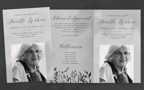 Best Funeral Program Flyer Design Templates