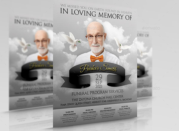Best Funeral Program Flyer Templates
