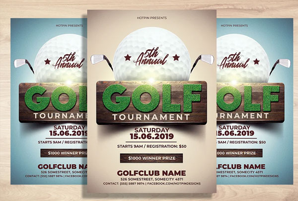 Best Golf Tournament Flyer Template