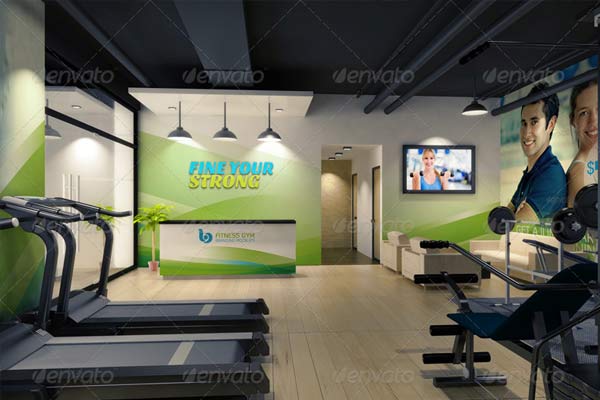Best Gym Wall Mockups Free