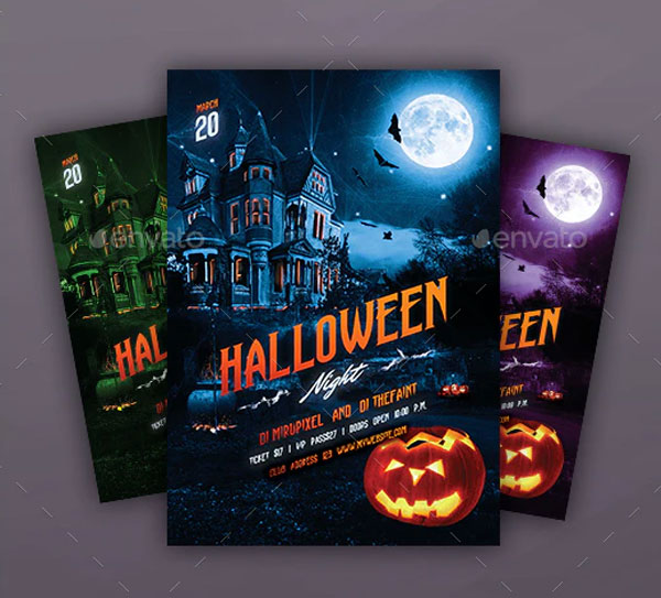 Best Halloween Night Club Flyer Template
