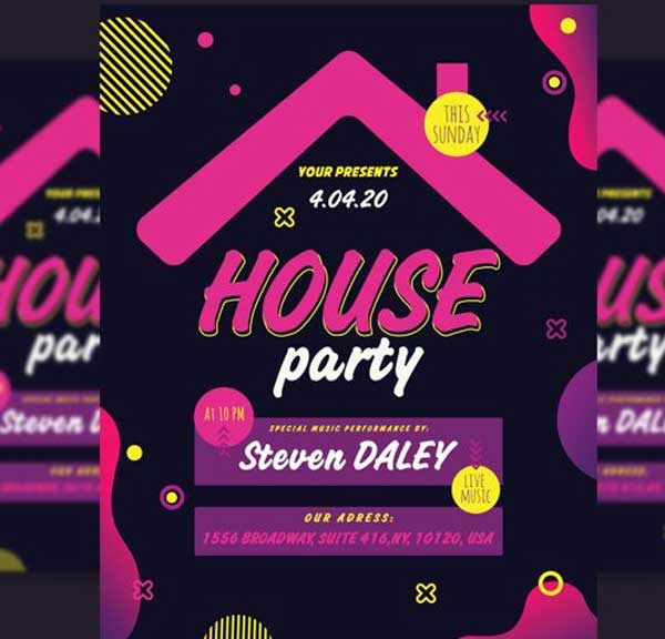 Best House Party Flyer Templates