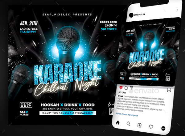 Best Karaoke Flyer Templates PSD Free Download