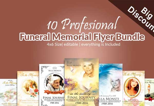 Best Memorial and Funeral Program Flyers Bundle