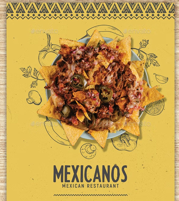 Best Mexican Restaurant Menu Flyer Template