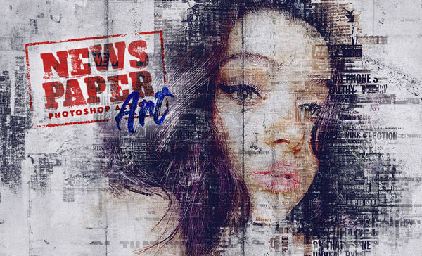 Best Newspaper Art Photoshop Action Download