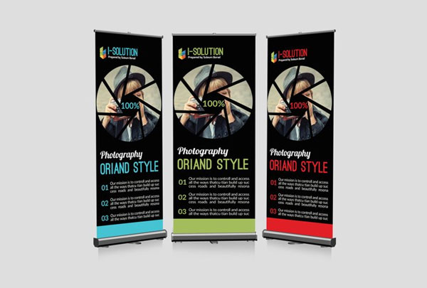 Best Photography Oriand Style Roll Up Banner Template