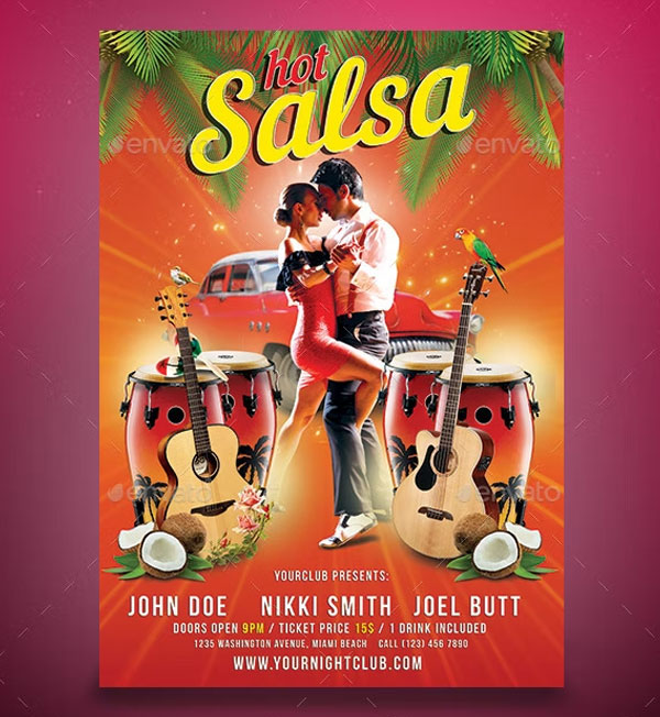 Best Salsa Party Flyer Template