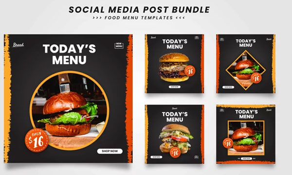 Best Social Media Templates For Food Menu