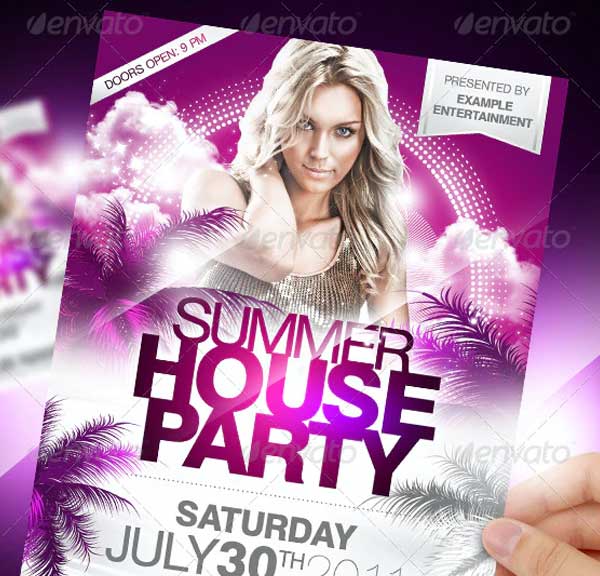 Best Summer House Party Flyer Templates