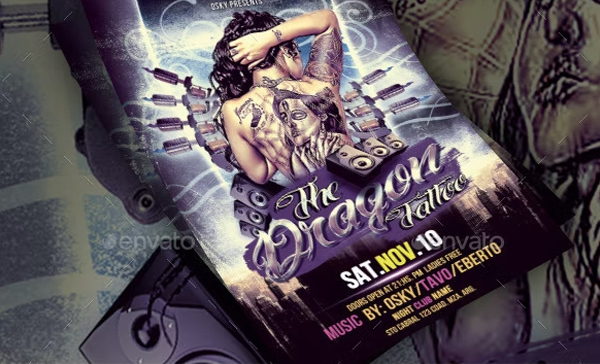 Best Tattoo Flyer Template