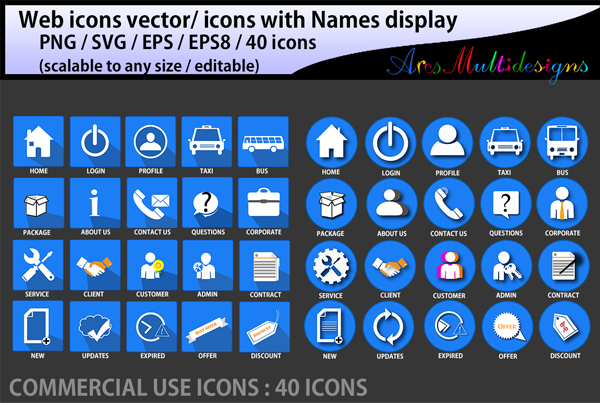 Best Web Icons Design Template