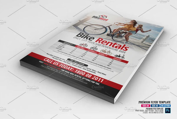 Bike Rental Company Flyer Template