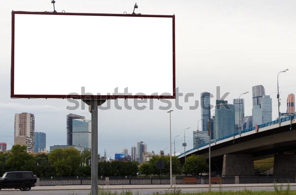 Billboard on the Background of the City Mockup