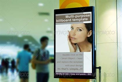 Billboard and Indoor Signage Display Mock Up