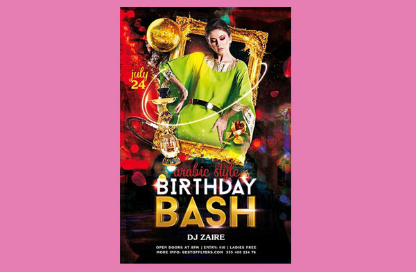 Birthday Bash Free PSD Flyer Template