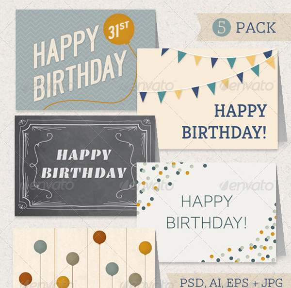 Birthday Greeting Card Pack