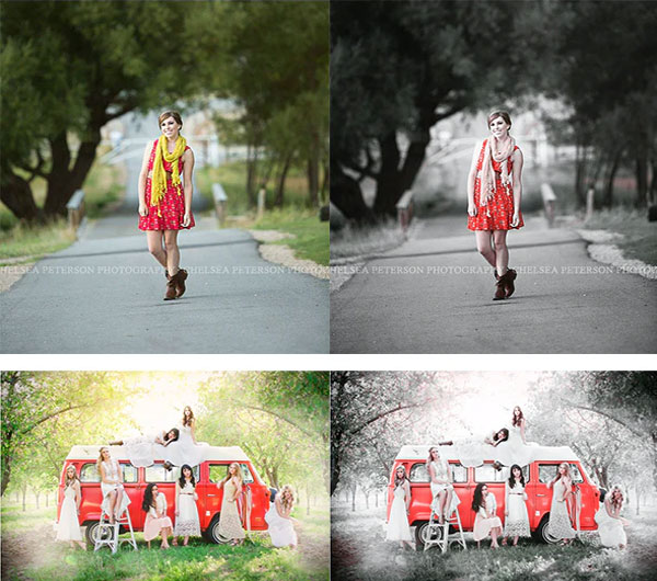 Black & Reddish Effect Photoshop Actions