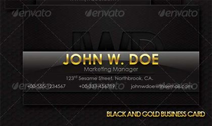 Black And Gold Exclusive Business Card