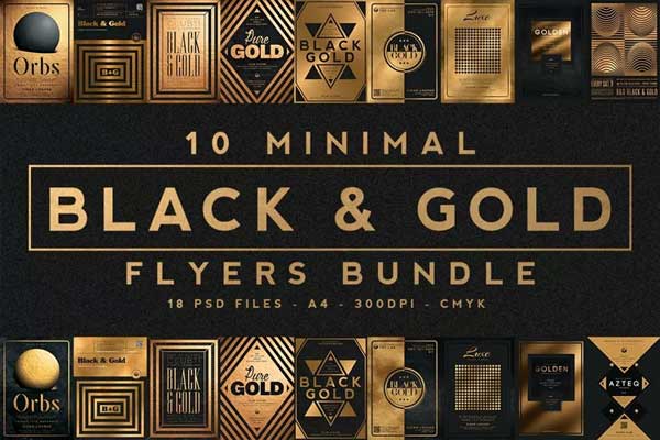 Black and Gold Flyers Bundle