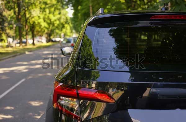 Black Car Window Mockup
