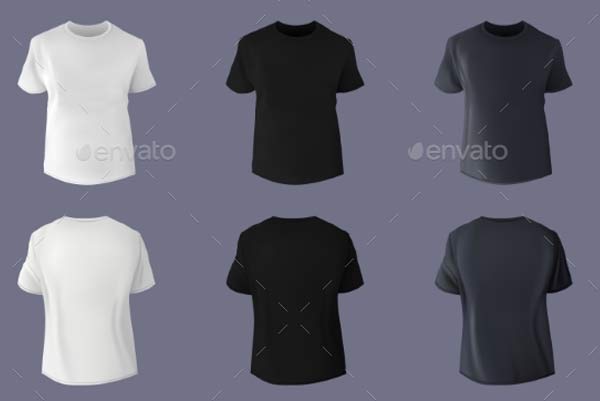 Black White T-shirt Mockup Download