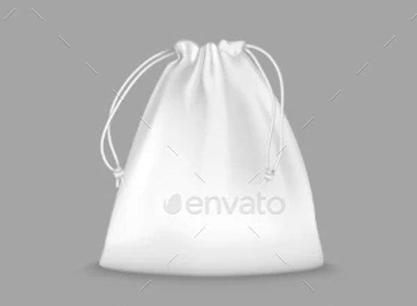 Blank Backpack Bag with Drawstrings Mockup
