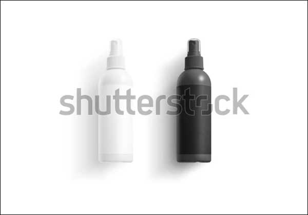 Blank Black and White Deodorant Bottle Mockup