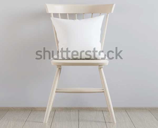 Blank Chair and Pillow Mockup