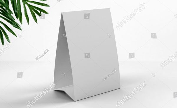 Blank Double-Sided Table Tent Template