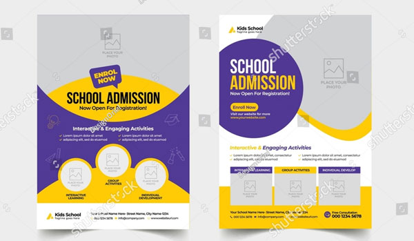 Blank Kids School Admission Flyer Design