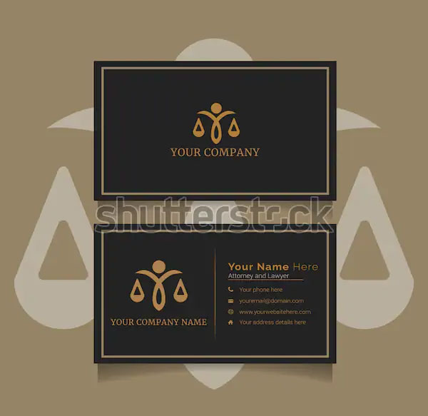 Blank Lawyer Business Card