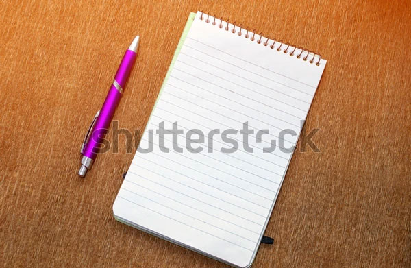 Blank Notebook and Ballpoint Pen Mockup
