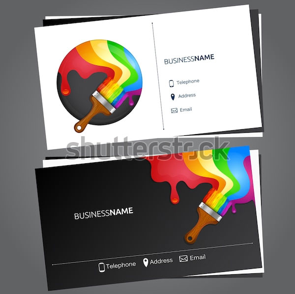 Blank Painting Business Card Template
