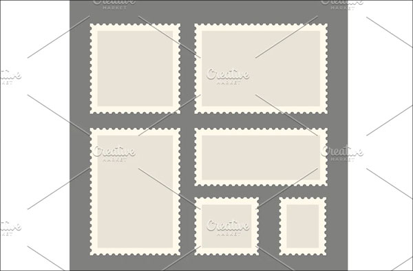 Blank Postage Stamps Template