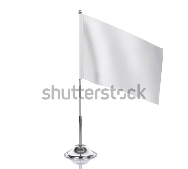Blank Table Flag Mockup