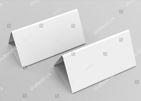 Blank Table Tent Mockup