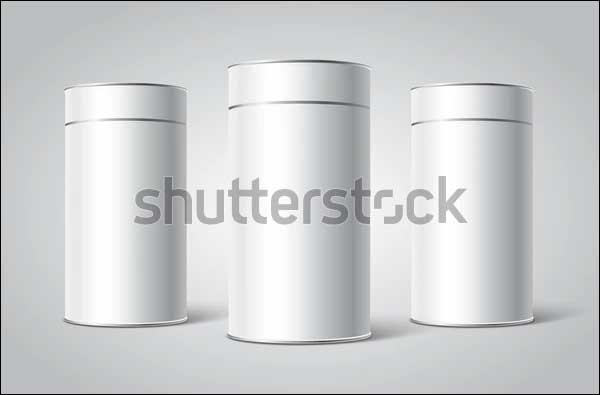 Blank Tin Can Packaging Mockup