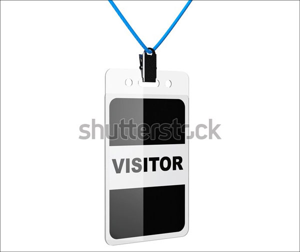 Blank Visitor Identification Card