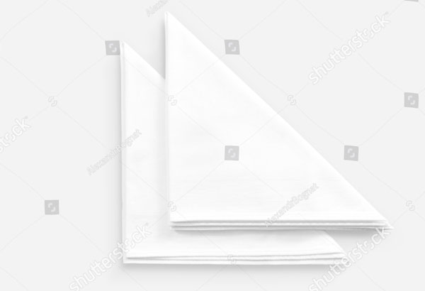 Blank White Napkin Mockup
