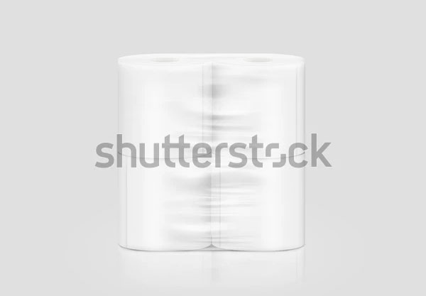 Blank White Toilet Paper Roll Mockup